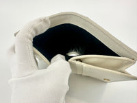 668290 Cassandre Matelassé Flap Grain de Poudre Leather Blanc Vintage Card Case GHW