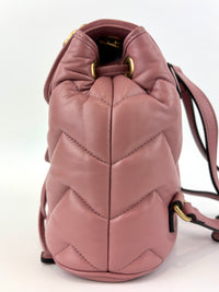 GG Marmont Lambskin Mini Backpack in Dusty Carmine Rose - Glampot