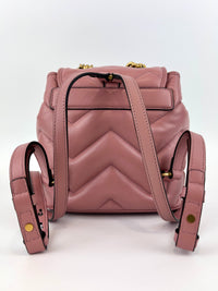 GG Marmont Lambskin Mini Backpack in Dusty Carmine Rose - Glampot