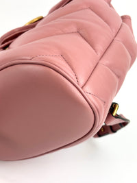 GG Marmont Lambskin Mini Backpack in Dusty Carmine Rose - Glampot