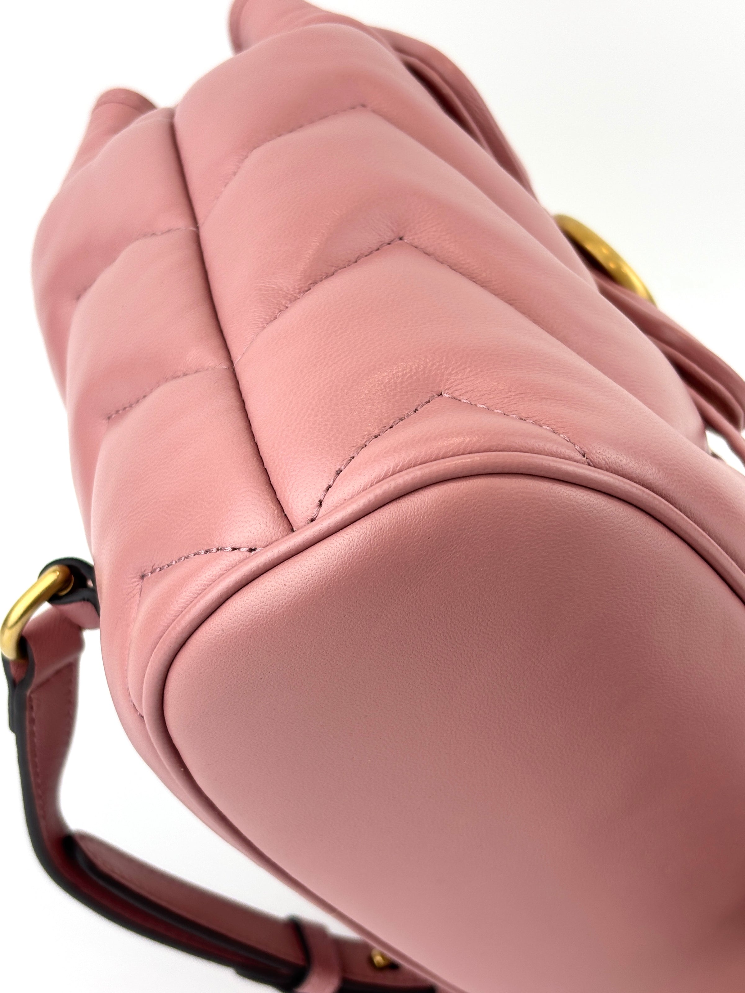GG Marmont Lambskin Mini Backpack in Dusty Carmine Rose - Glampot