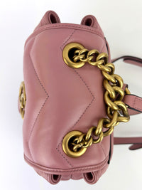 GG Marmont Lambskin Mini Backpack in Dusty Carmine Rose - Glampot