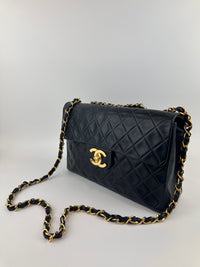 Vintage Maxi Lambskin Single Flap Bag GHW