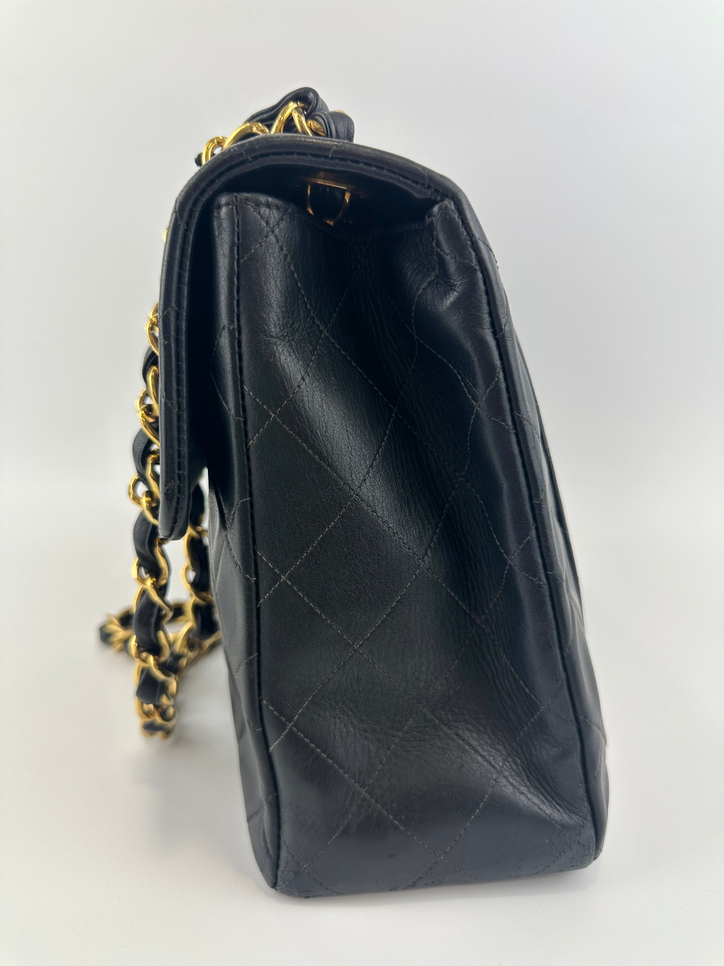 Vintage Maxi Lambskin Single Flap Bag GHW