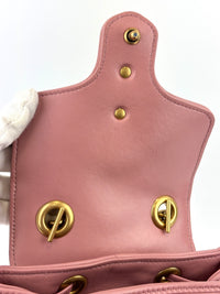 GG Marmont Lambskin Mini Backpack in Dusty Carmine Rose - Glampot