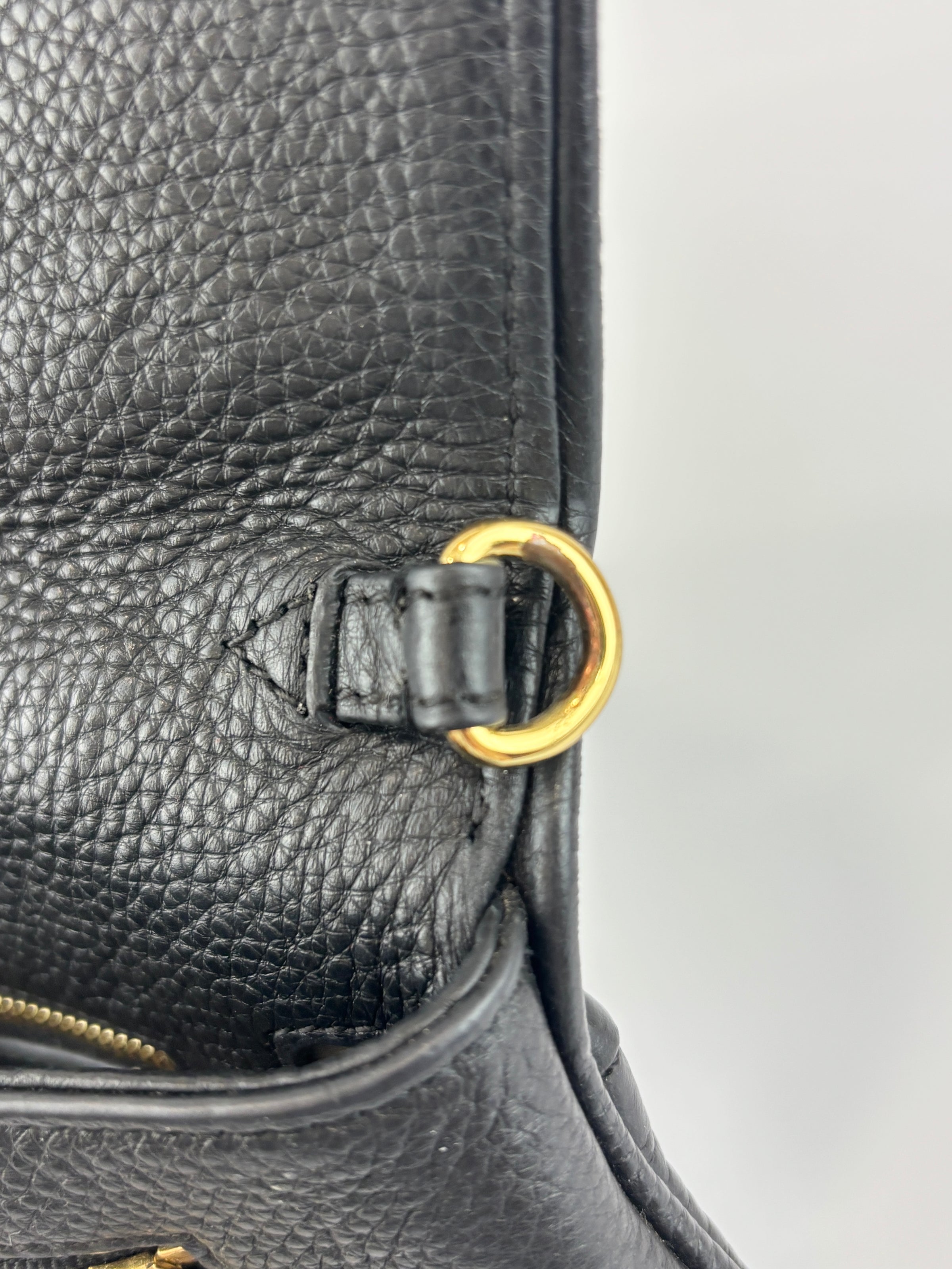 Tory Burch Amanda Logo Clutch Black Pebbled Leather with Chain