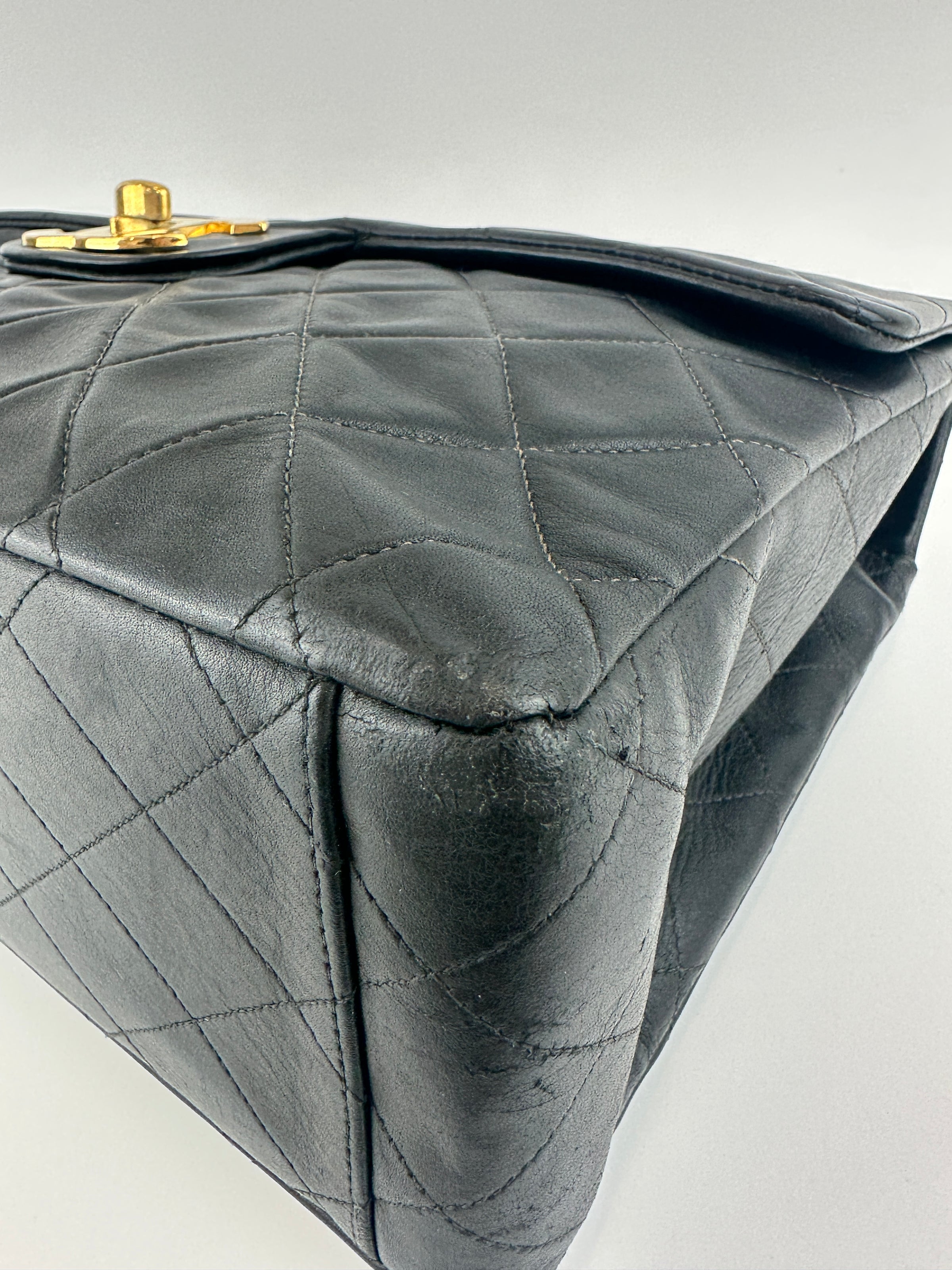 Vintage Maxi Lambskin Single Flap Bag GHW