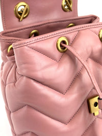 GG Marmont Lambskin Mini Backpack in Dusty Carmine Rose - Glampot