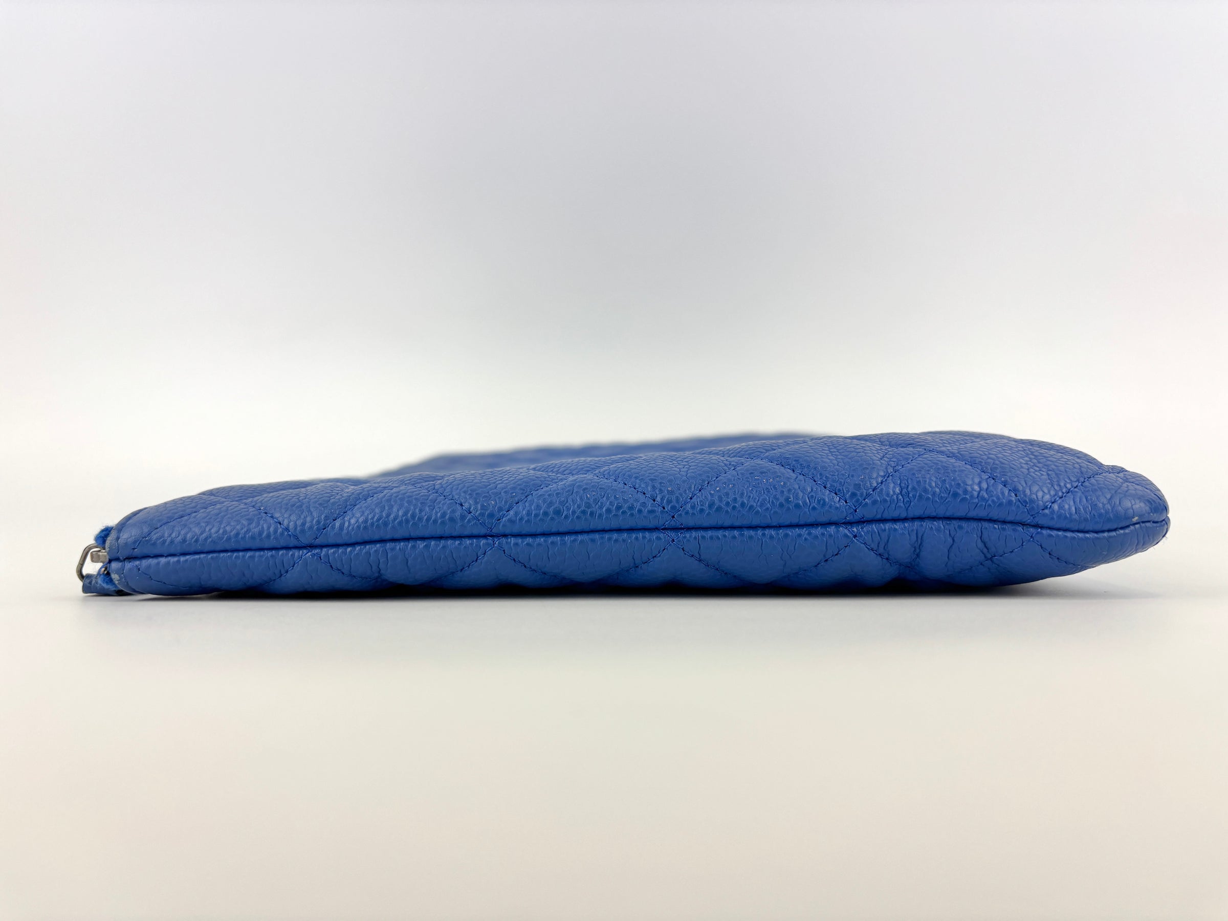 Large O Case Zip Pouch in Blue Caviar RHW - Glampot