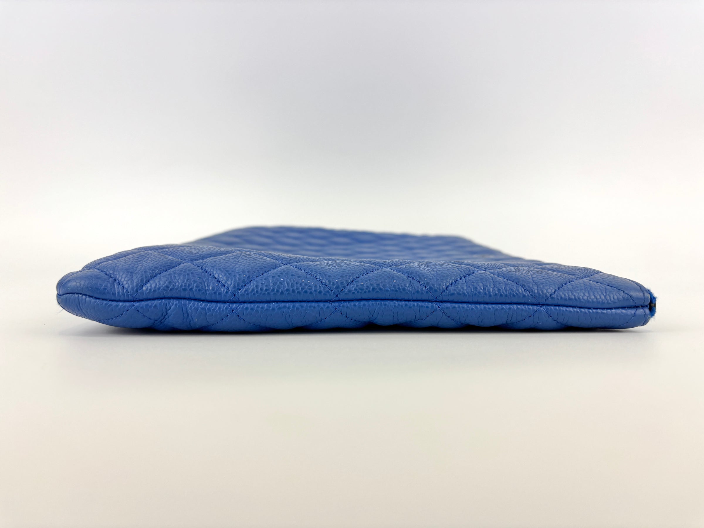 Large O Case Zip Pouch in Blue Caviar RHW - Glampot