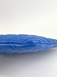 Large O Case Zip Pouch in Blue Caviar RHW - Glampot