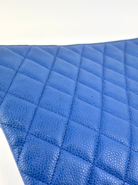 Large O Case Zip Pouch in Blue Caviar RHW - Glampot