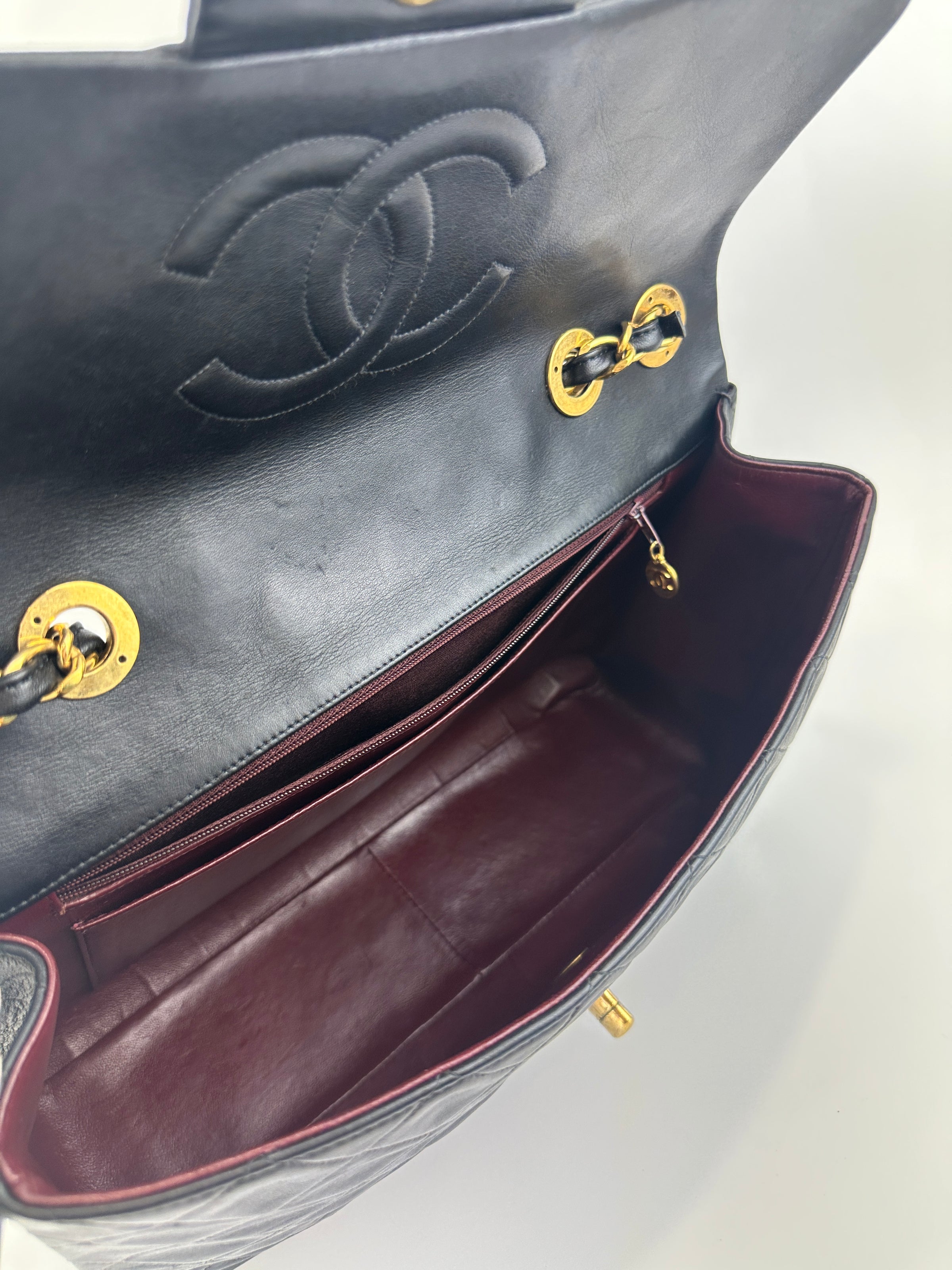 Vintage Maxi Lambskin Single Flap Bag GHW