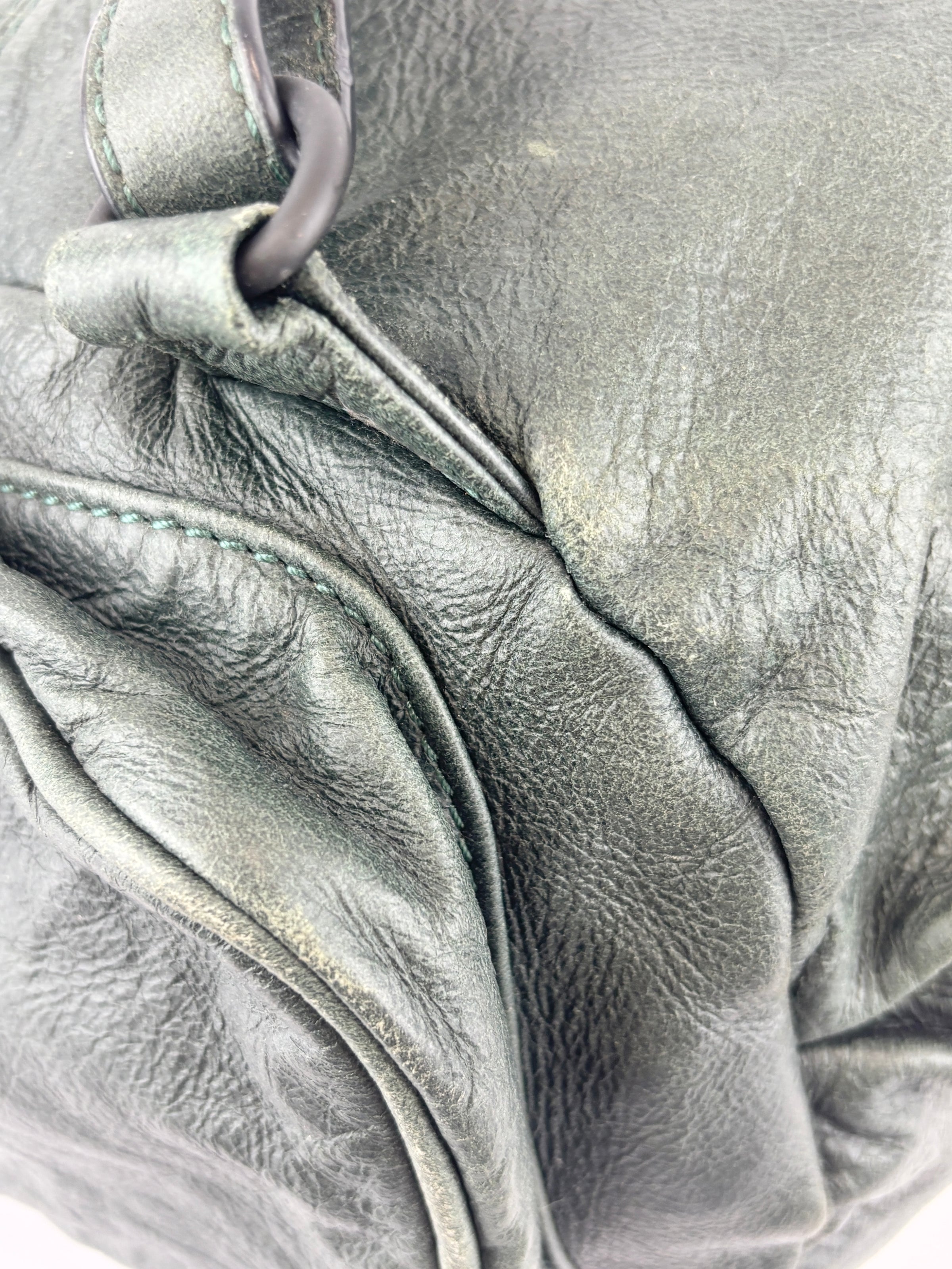 Alexander Wang Forest Green Washed Lambskin Large Marti Convertible Backpack with Matte Black Hardware