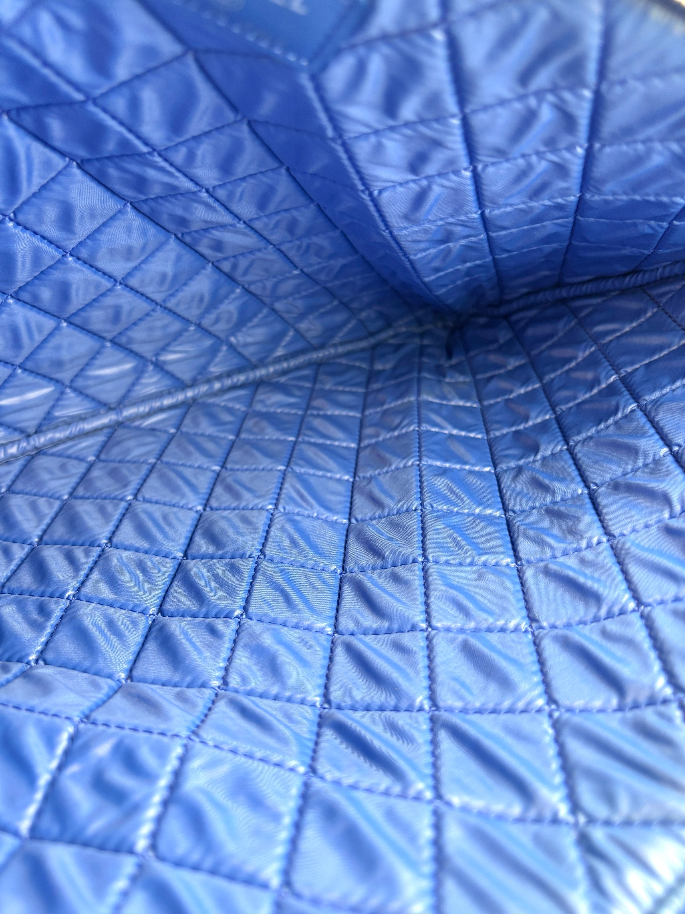 Large O Case Zip Pouch in Blue Caviar RHW - Glampot