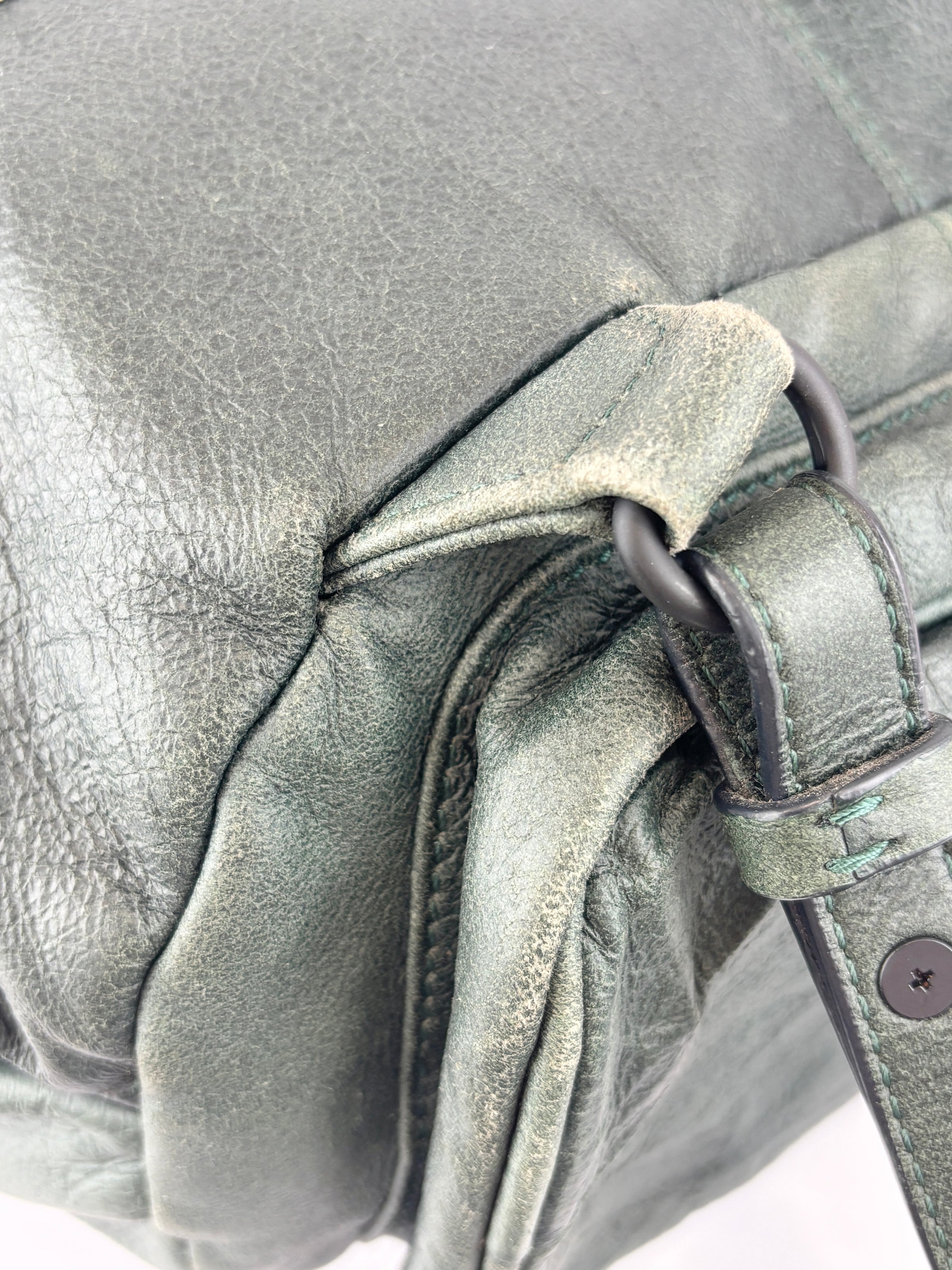 Alexander Wang Forest Green Washed Lambskin Large Marti Convertible Backpack with Matte Black Hardware