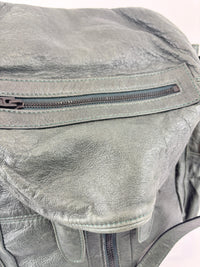 Alexander Wang Forest Green Washed Lambskin Large Marti Convertible Backpack with Matte Black Hardware