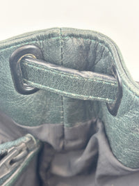 Alexander Wang Forest Green Washed Lambskin Large Marti Convertible Backpack with Matte Black Hardware