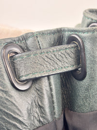 Alexander Wang Forest Green Washed Lambskin Large Marti Convertible Backpack with Matte Black Hardware