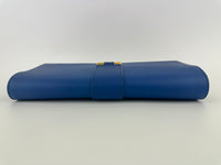 311213 Chyc Y Ligne Blue Calfskin Leather Clutch