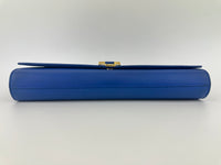 311213 Chyc Y Ligne Blue Calfskin Leather Clutch