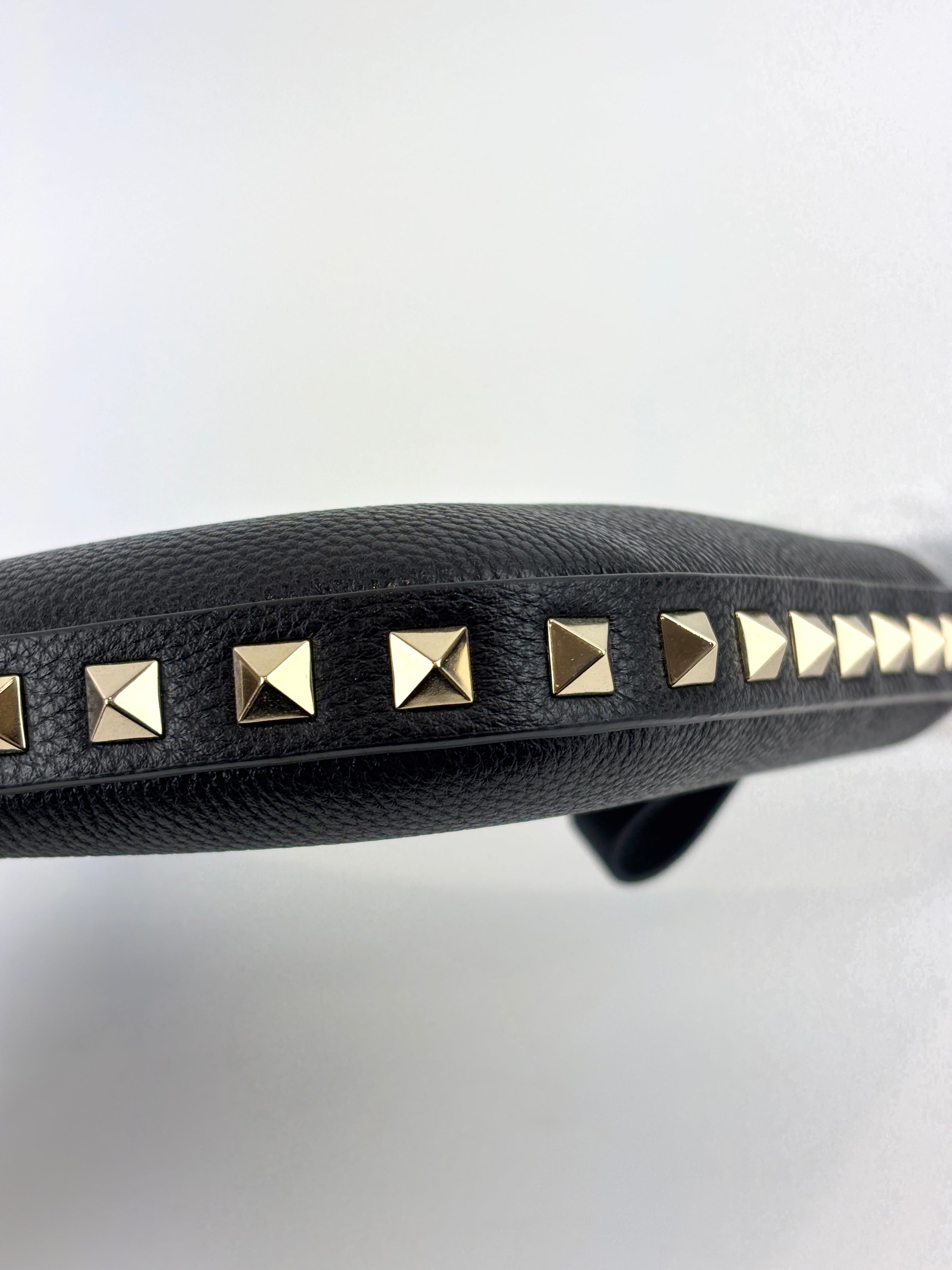 Mini Hobo Rockstud Black Shoulder Bag - Glampot