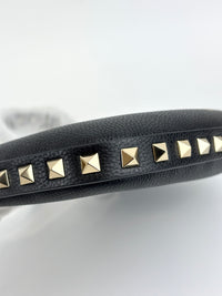 Mini Hobo Rockstud Black Shoulder Bag - Glampot