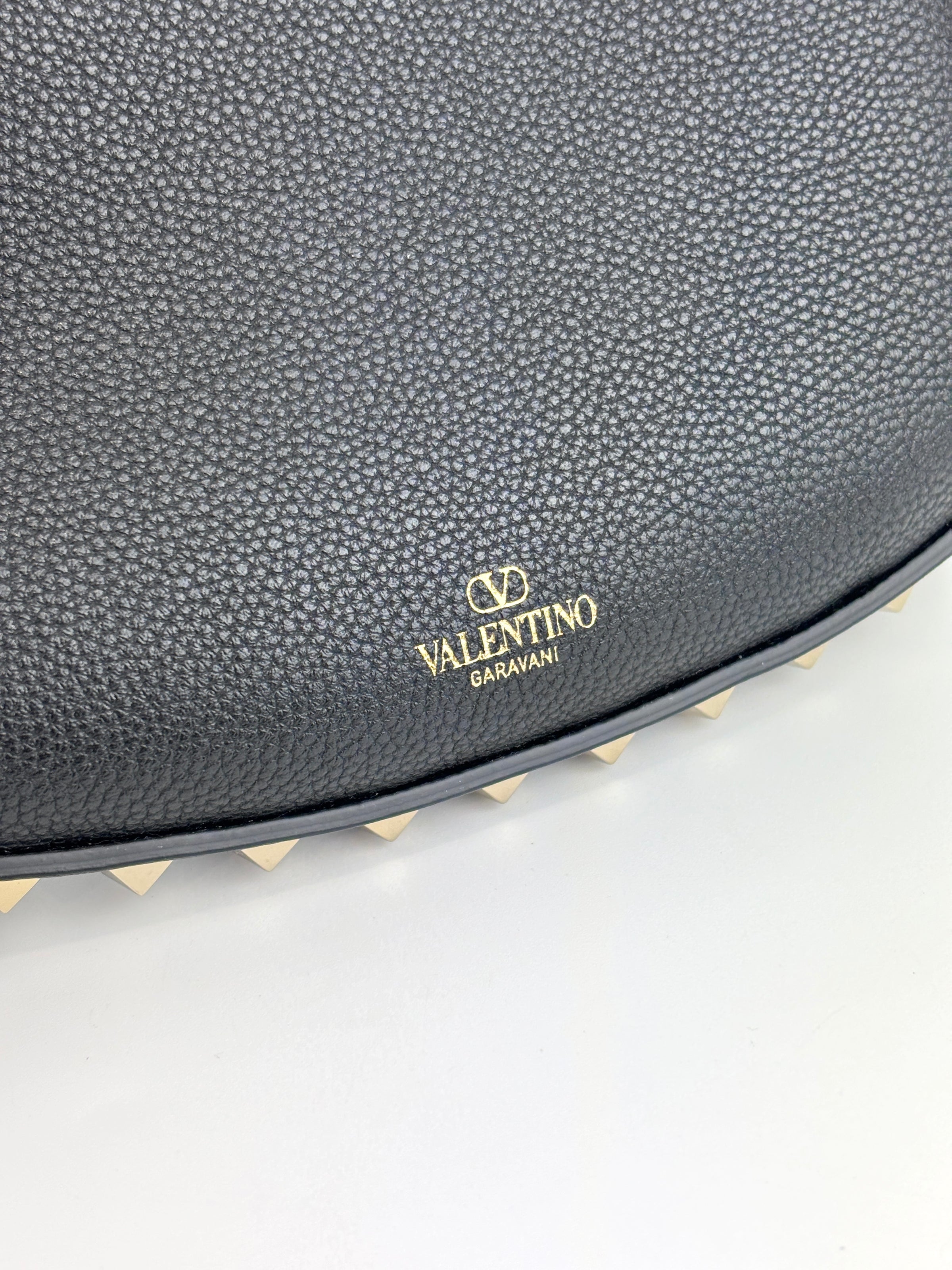 Mini Hobo Rockstud Black Shoulder Bag - Glampot