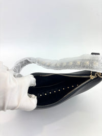 Mini Hobo Rockstud Black Shoulder Bag - Glampot