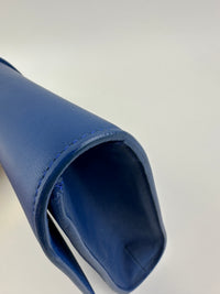 311213 Chyc Y Ligne Blue Calfskin Leather Clutch
