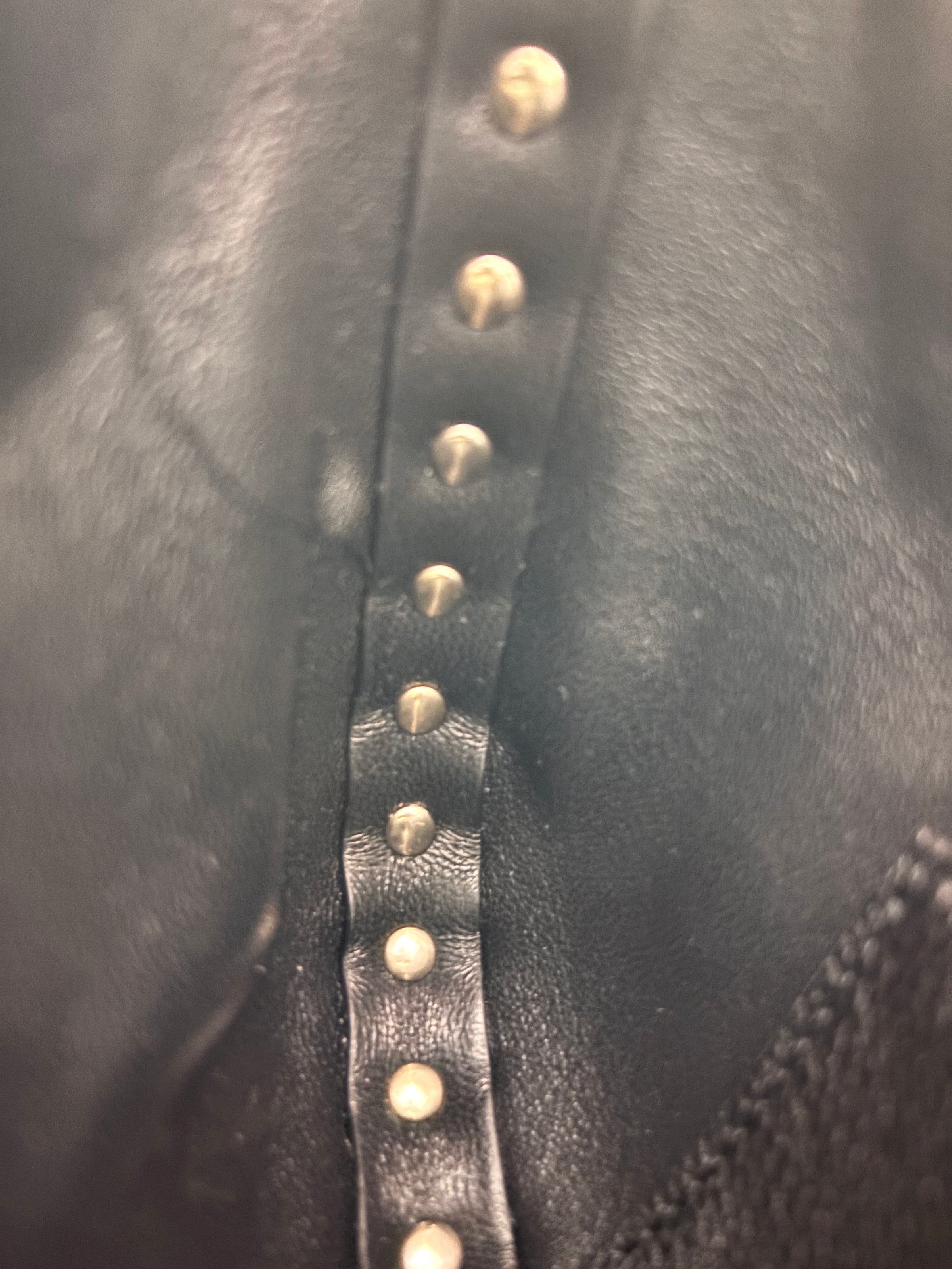 Mini Hobo Rockstud Black Shoulder Bag - Glampot