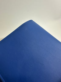 311213 Chyc Y Ligne Blue Calfskin Leather Clutch