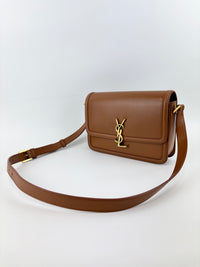 Box Calfskin Monogram Medium Solferino Satchel Natural Tan - Glampot