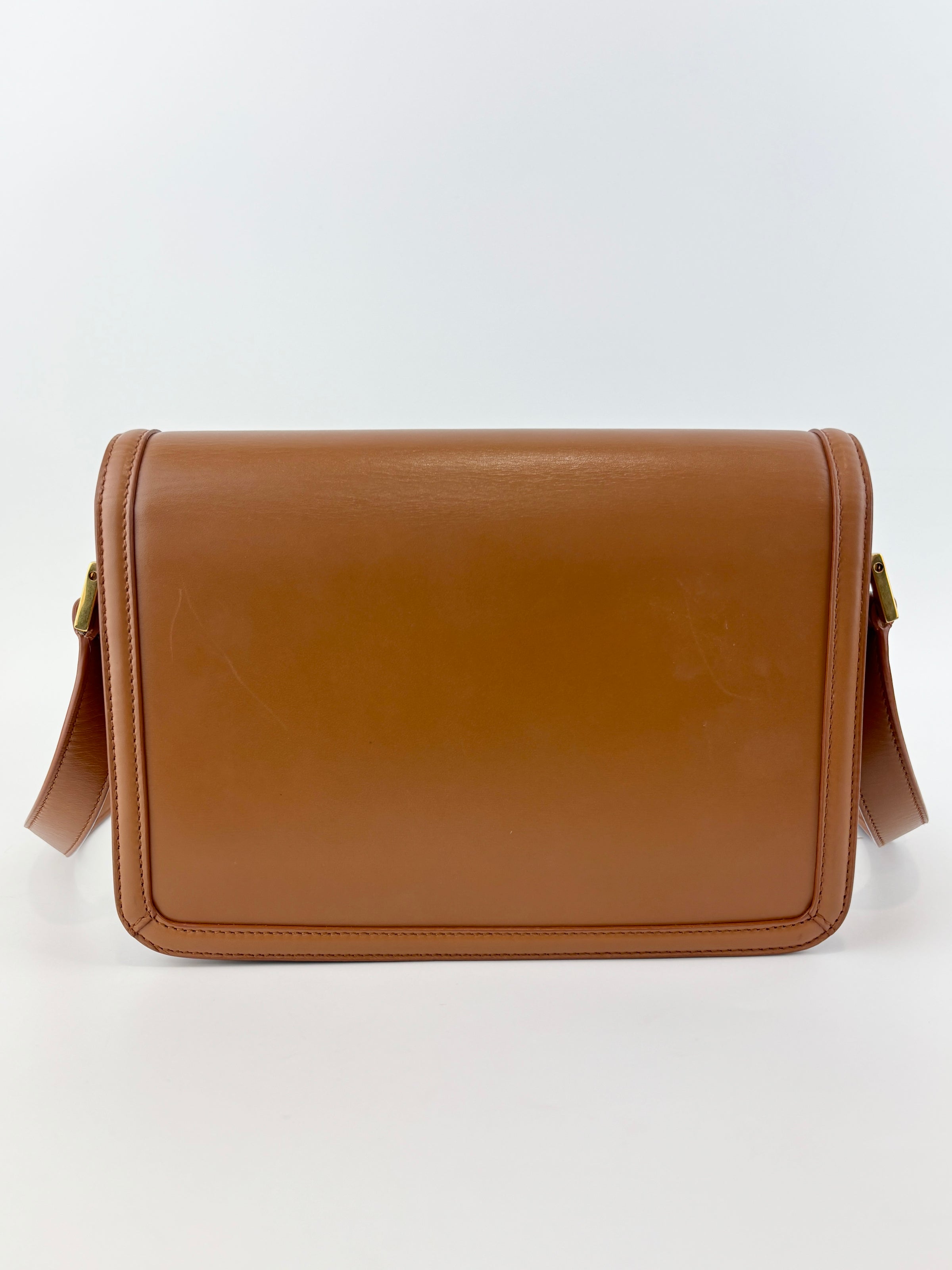 Box Calfskin Monogram Medium Solferino Satchel Natural Tan - Glampot