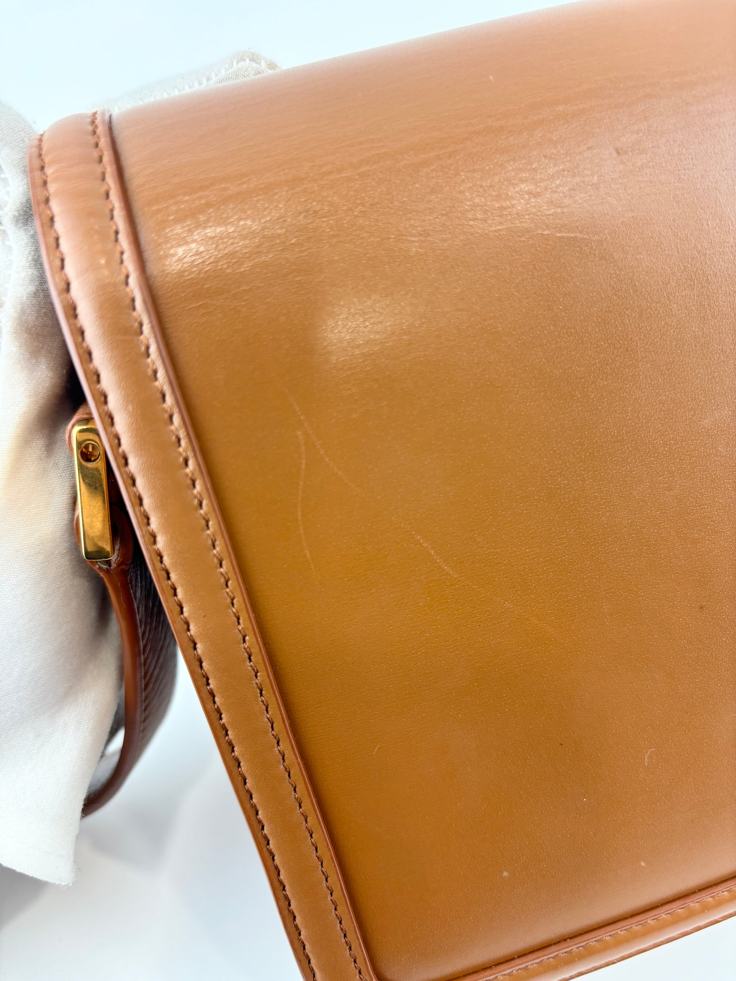 Box Calfskin Monogram Medium Solferino Satchel Natural Tan - Glampot