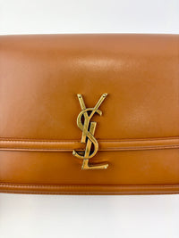 Box Calfskin Monogram Medium Solferino Satchel Natural Tan - Glampot