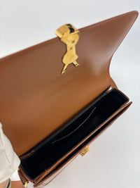 Box Calfskin Monogram Medium Solferino Satchel Natural Tan - Glampot