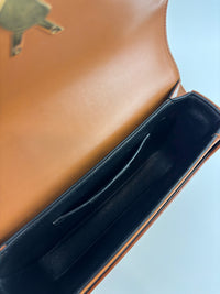 Box Calfskin Monogram Medium Solferino Satchel Natural Tan - Glampot