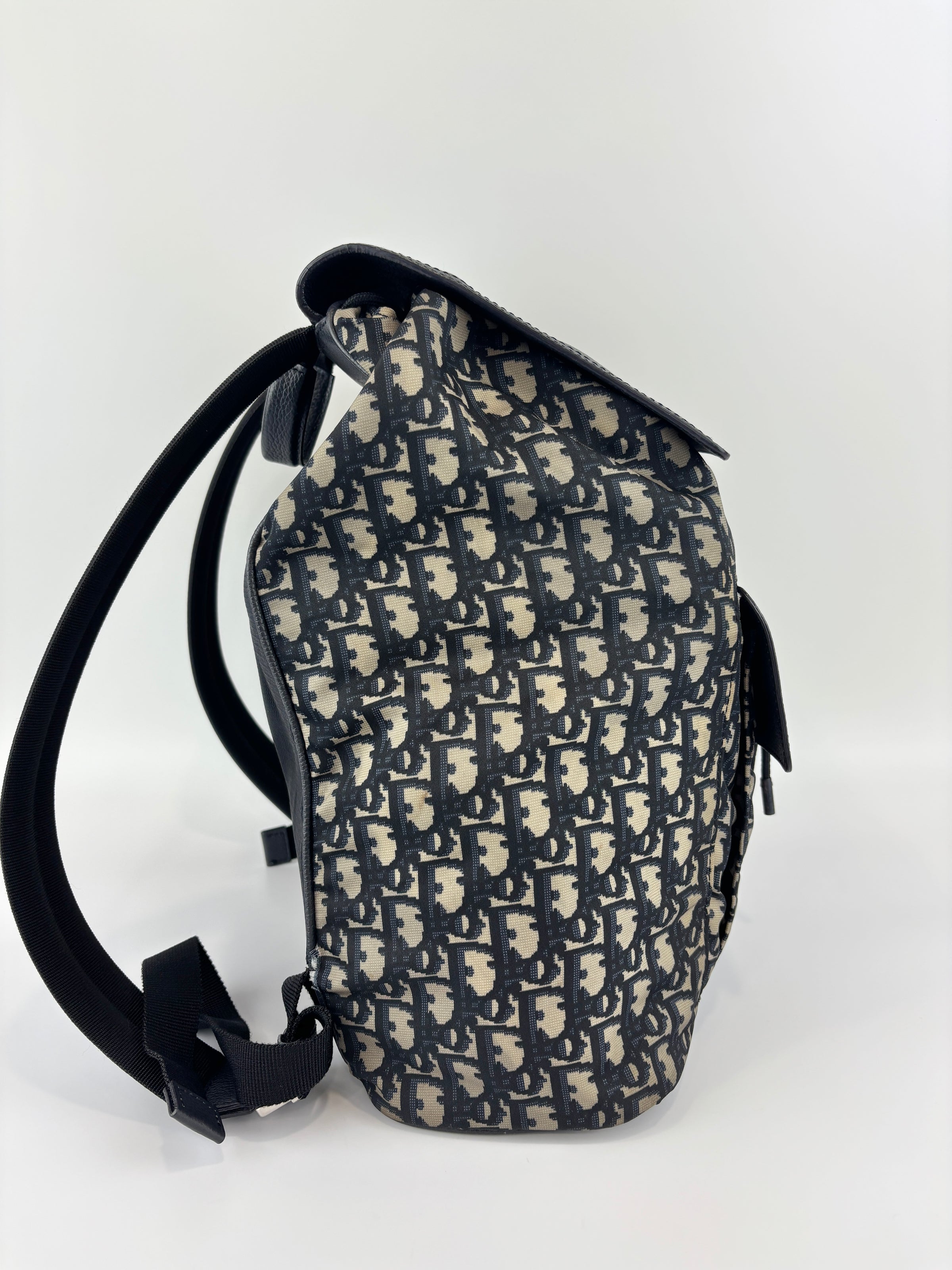 Motion Backpack in Oblique Nylon with Leather Medium