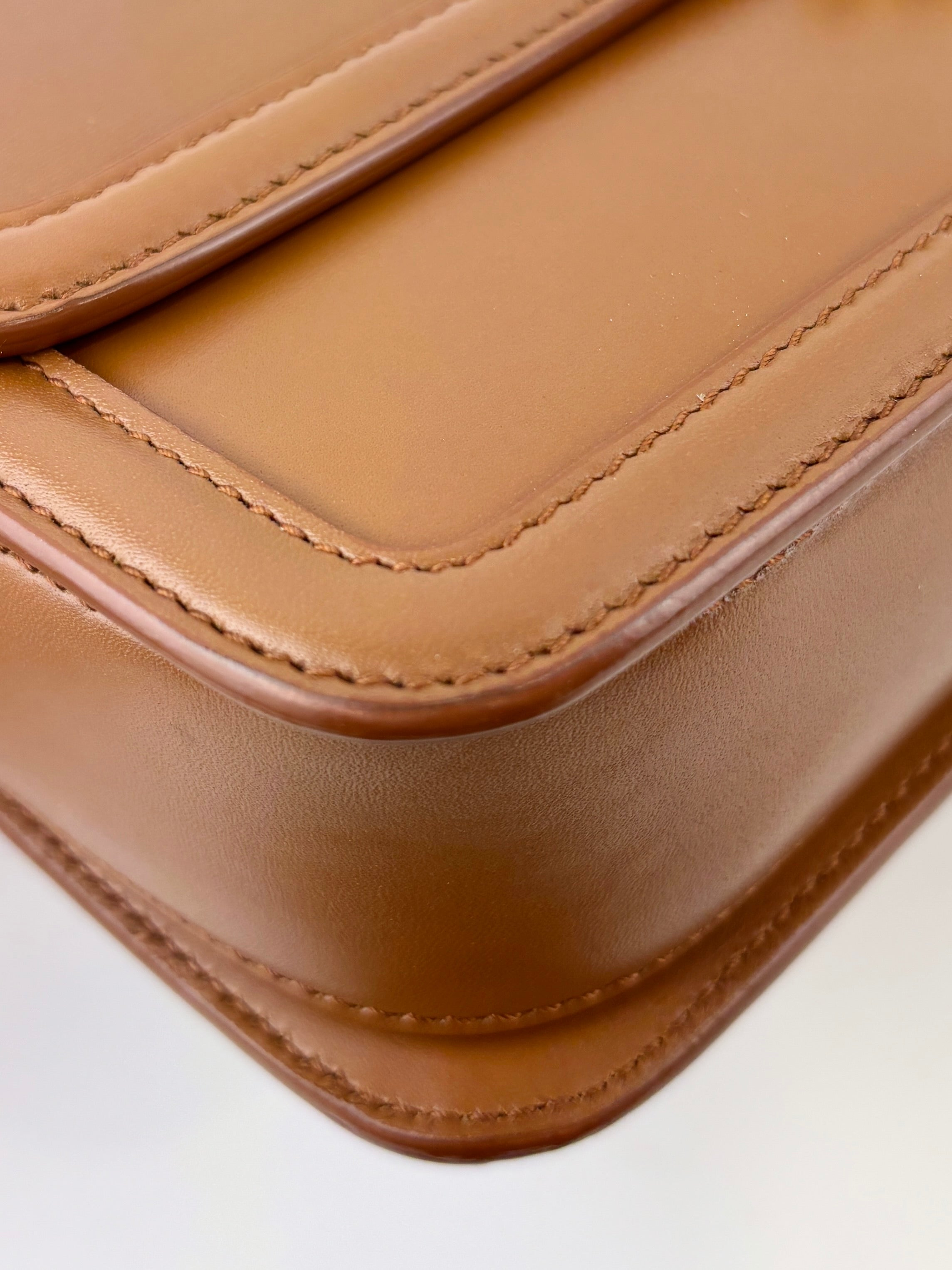 Box Calfskin Monogram Medium Solferino Satchel Natural Tan - Glampot
