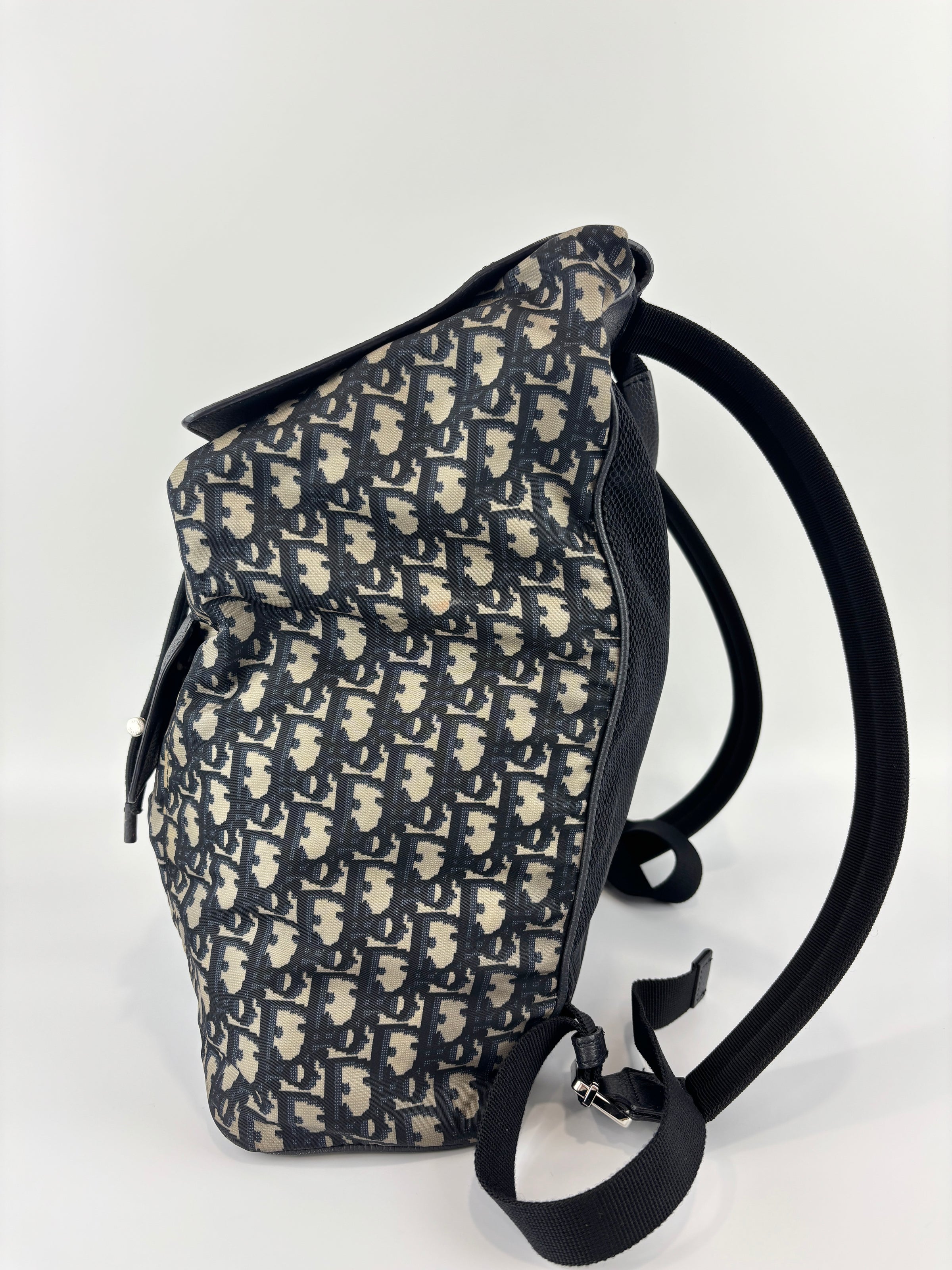 Motion Backpack in Oblique Nylon with Leather Medium