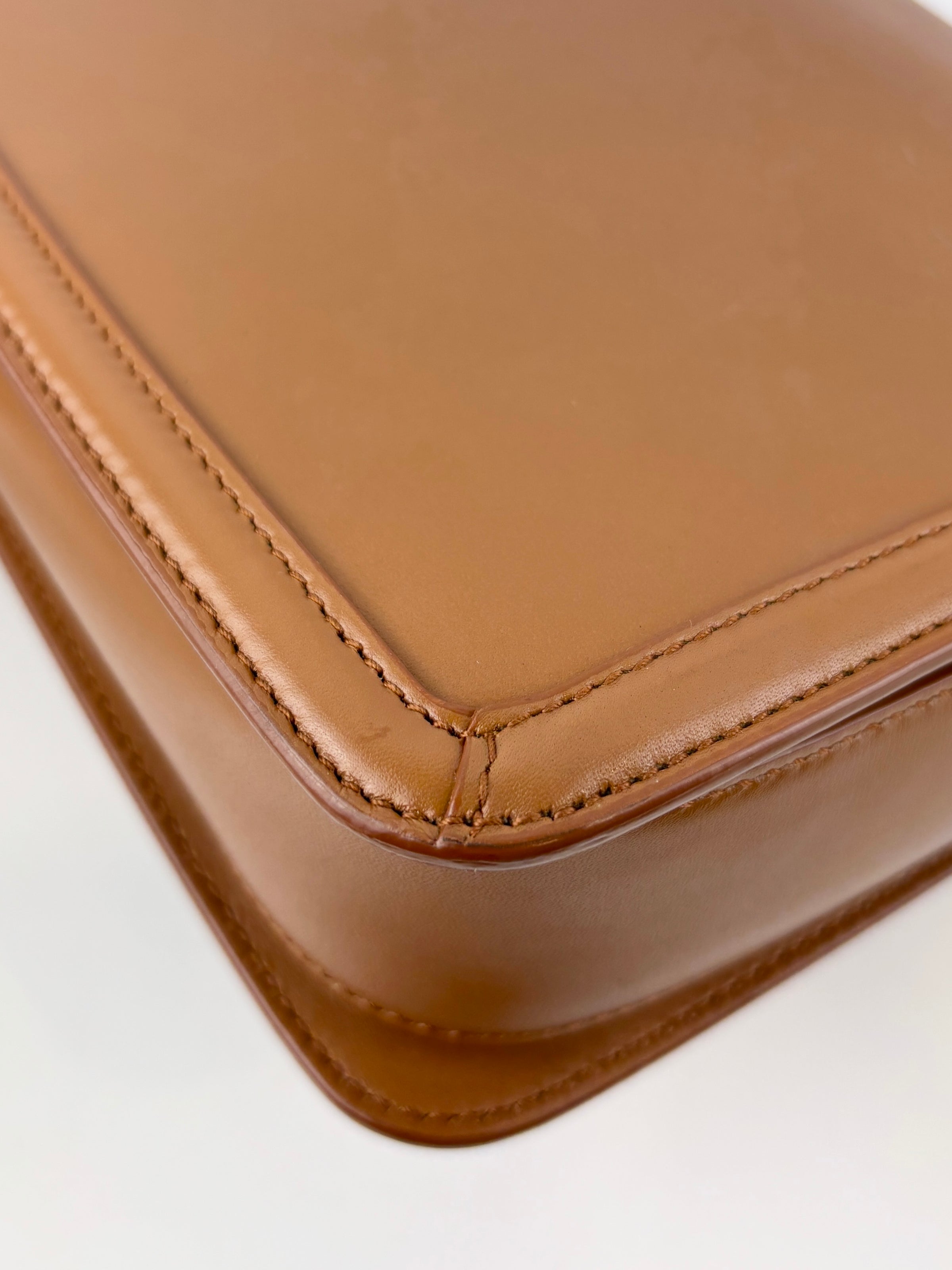 Box Calfskin Monogram Medium Solferino Satchel Natural Tan - Glampot