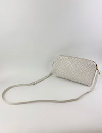 White Intrecciato Camera Bag