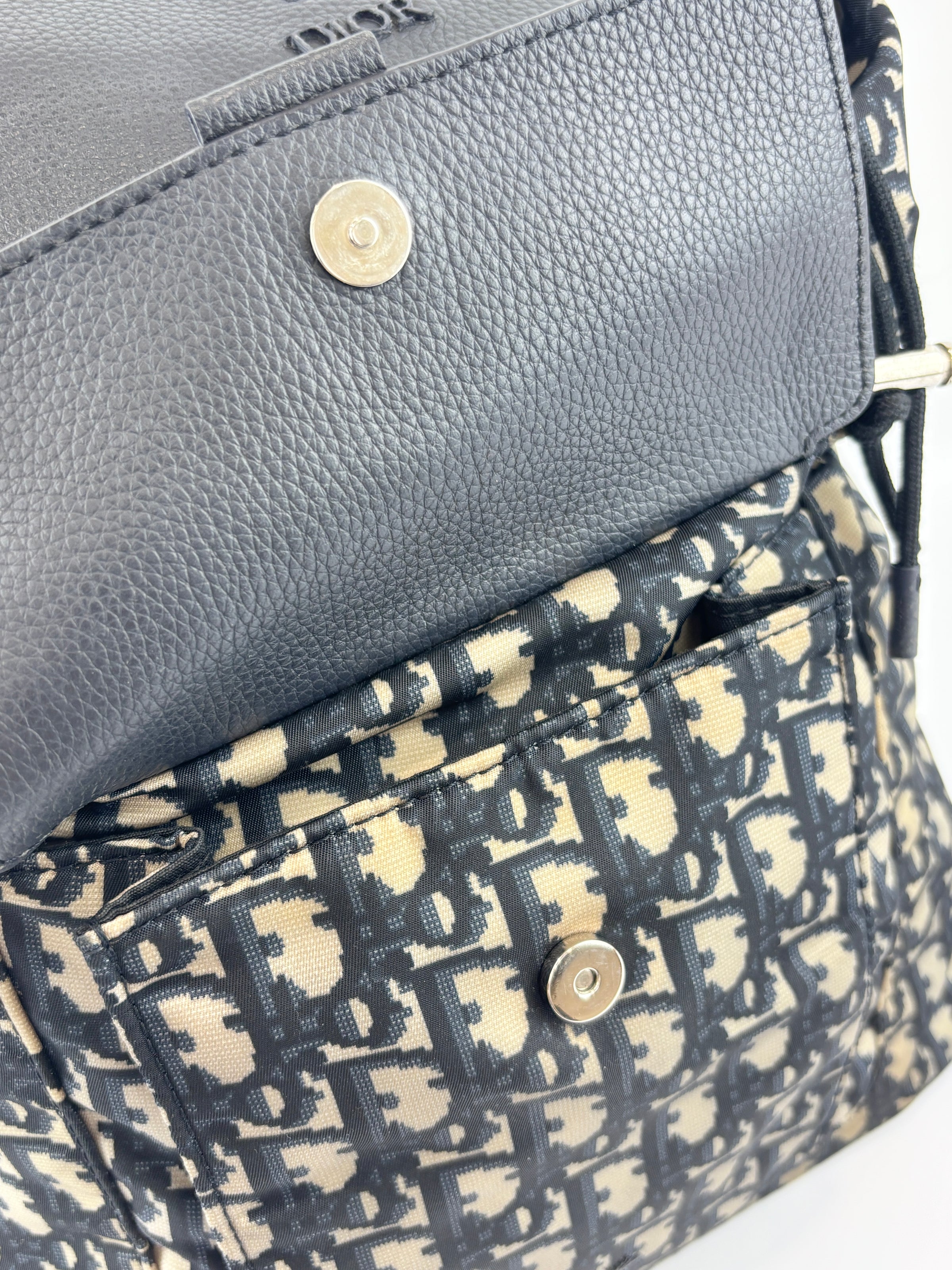 Motion Backpack in Oblique Nylon with Leather Medium