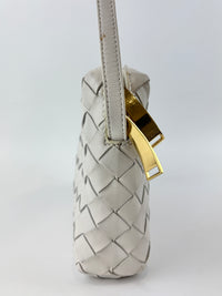 White Intrecciato Camera Bag