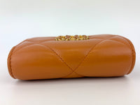 AP1064 C19 Trifold Compact Lambskin Wallet Caramel