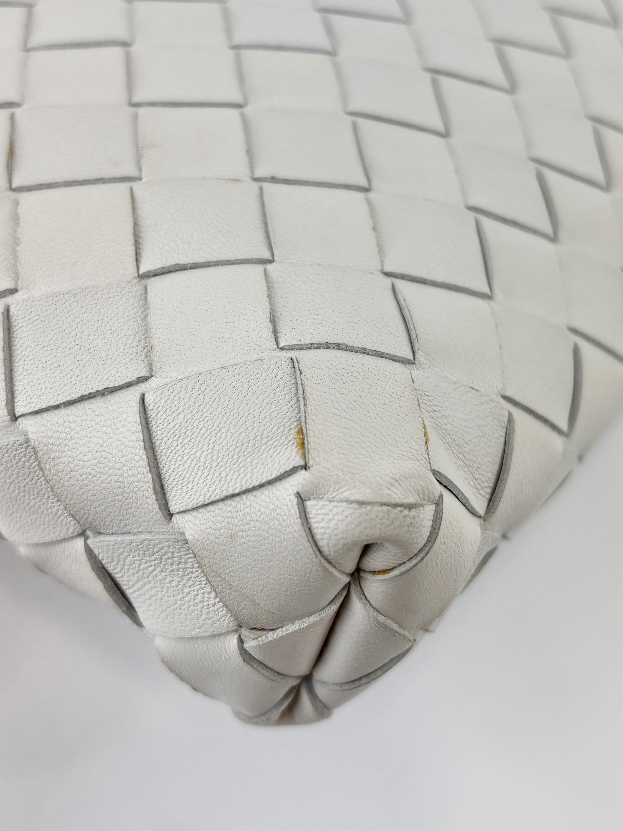 White Intrecciato Camera Bag