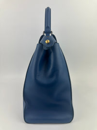 8BN226 Regular Peekaboo Blue Smooth Leather Bag
