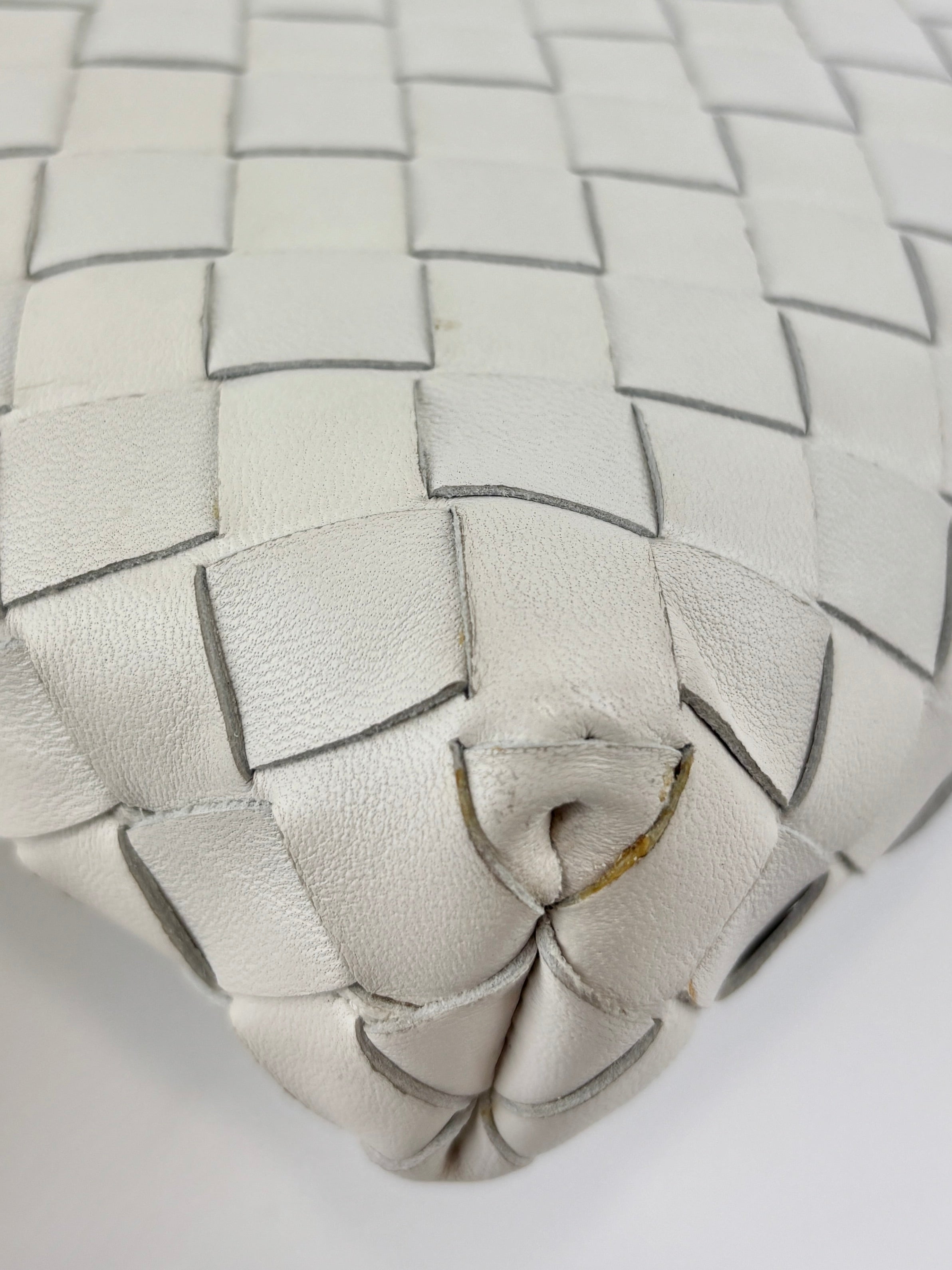 White Intrecciato Camera Bag