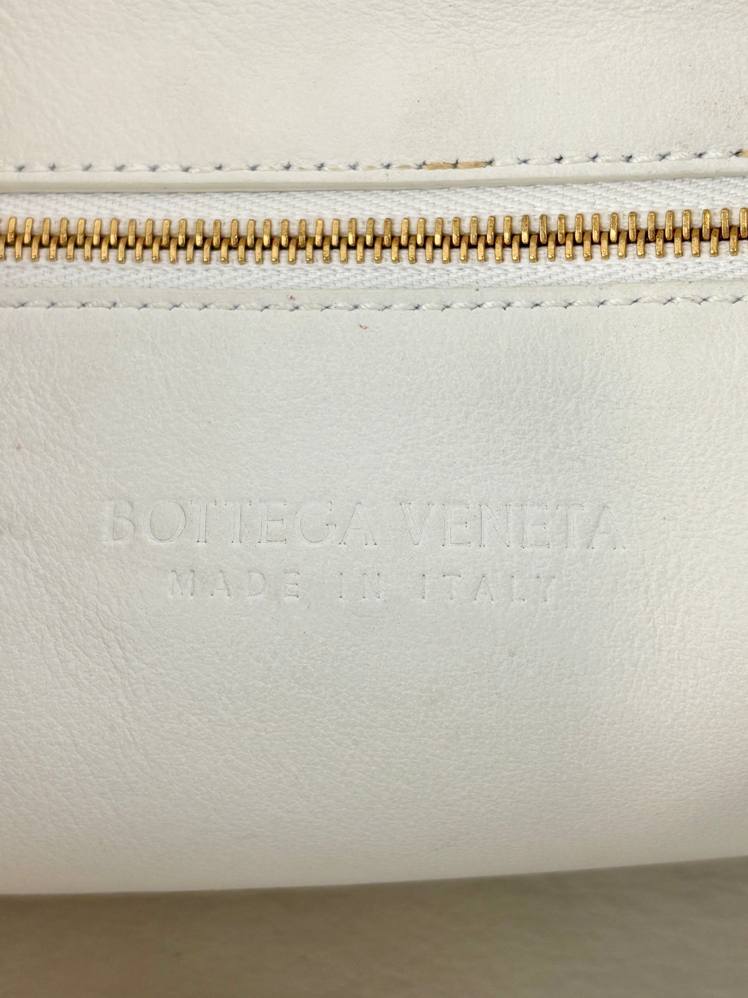 White Intrecciato Camera Bag
